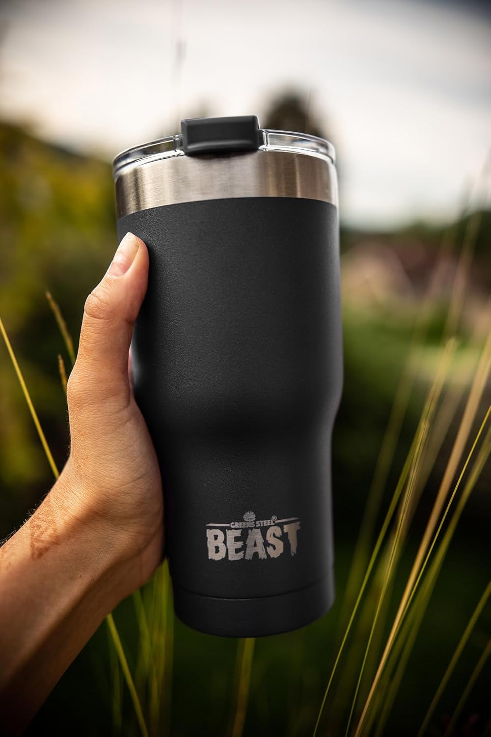 40 Oz Tumbler - Vacuum Insulated Tumbler with Straw - Leak Proof Stainless Steel Travel Mug - Double Wall Iced Coffee Cup - Reusable Water Bottle - Gifts for Mom, Women and Men (Matte Black)