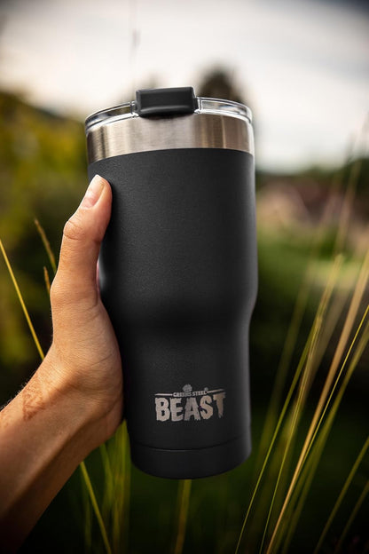 40 Oz Tumbler - Vacuum Insulated Tumbler with Straw - Leak Proof Stainless Steel Travel Mug - Double Wall Iced Coffee Cup - Reusable Water Bottle - Gifts for Mom, Women and Men (Matte Black)
