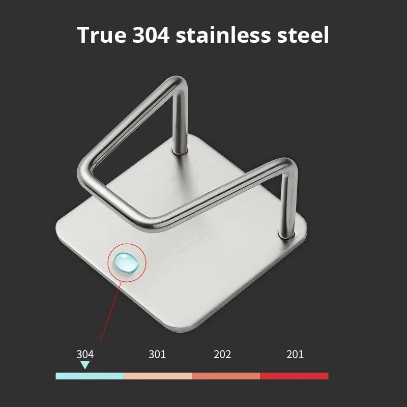 Stainless Steel Sink Sponge Rack for Efficient Draining and Storage of Kitchen Supplies
