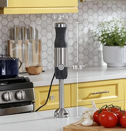 GE Premium Immersion Blender – Multifunction Hand Blender System for Mixing, Blending and Whisking with Easy-Clean Design