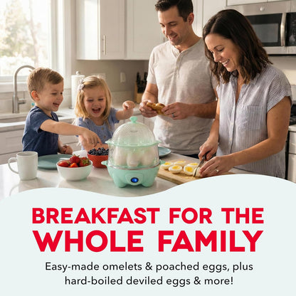 Deluxe Egg Cooker - Boiler, Poacher & Steamer - Includes Measuring & Recipe Guide - Dishwasher Safe - BPA Free - Holds 12 Eggs, Black