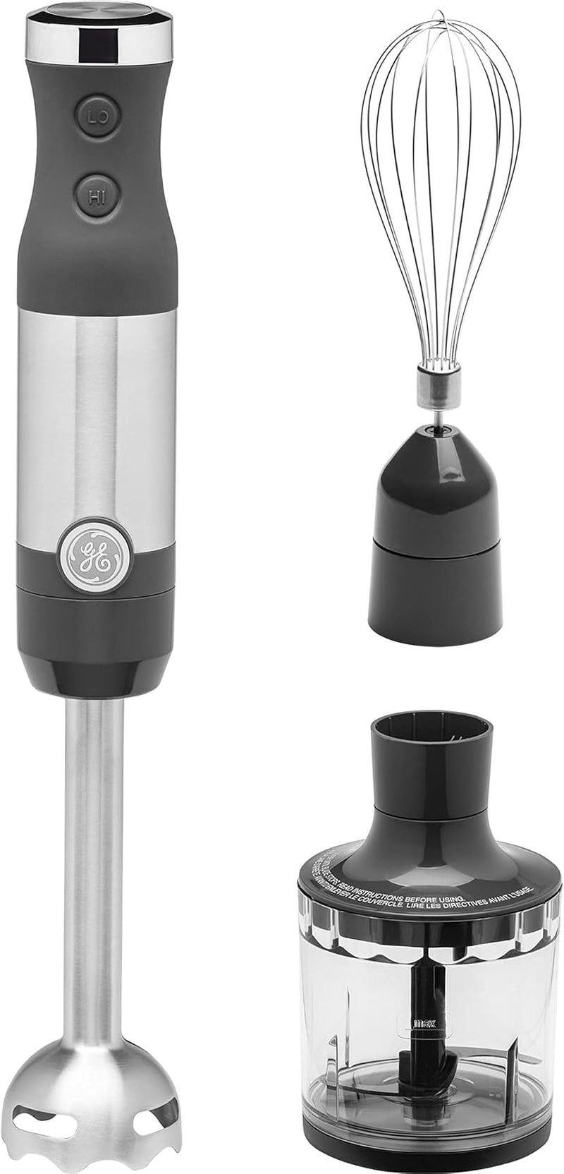 GE Premium Immersion Blender – Multifunction Hand Blender System for Mixing, Blending and Whisking with Easy-Clean Design