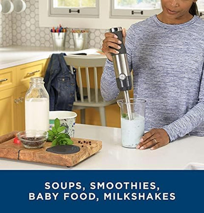 GE Premium Immersion Blender – Multifunction Hand Blender System for Mixing, Blending and Whisking with Easy-Clean Design