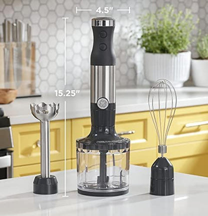 GE Premium Immersion Blender – Multifunction Hand Blender System for Mixing, Blending and Whisking with Easy-Clean Design