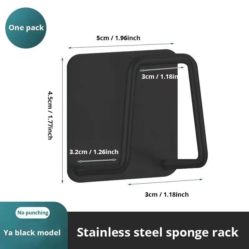 Stainless Steel Sink Sponge Rack for Efficient Draining and Storage of Kitchen Supplies