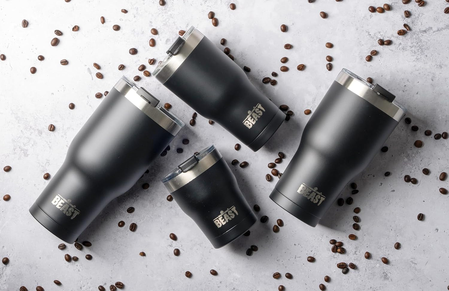 40 Oz Tumbler - Vacuum Insulated Tumbler with Straw - Leak Proof Stainless Steel Travel Mug - Double Wall Iced Coffee Cup - Reusable Water Bottle - Gifts for Mom, Women and Men (Matte Black)