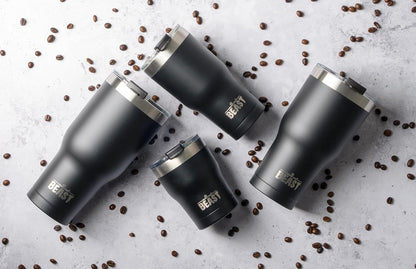 40 Oz Tumbler - Vacuum Insulated Tumbler with Straw - Leak Proof Stainless Steel Travel Mug - Double Wall Iced Coffee Cup - Reusable Water Bottle - Gifts for Mom, Women and Men (Matte Black)