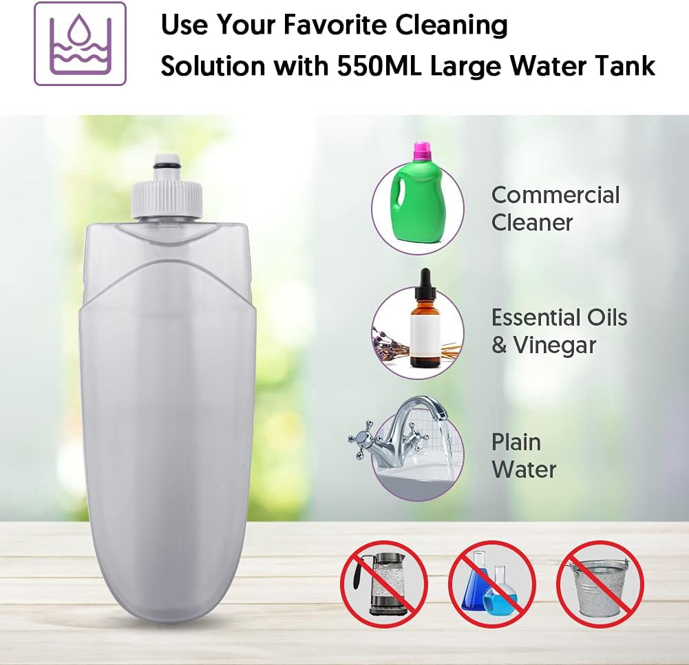 Professional Spray Mop for Floor Cleaning - Microfiber Flat Mop with 550ML Refillable Bottle and 2 Washable Pads for Wood, Laminate, Tile, and Marble Surfaces